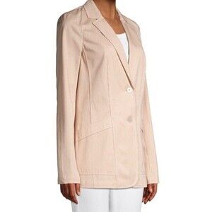 Nwt Lafayette 148 Boston Micro Stripe Clay Multi blazer.
